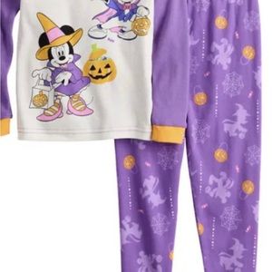 Girls DISNEY Mickey and Minnie Halloween Pajama Set Size 3T NWT